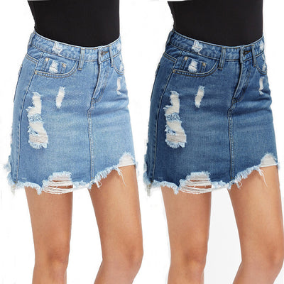 Denim skirt skirt