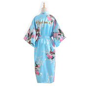 Bridesmaid Imitation Silk Dressing Gown Dressing Gown Bridal Nightgown