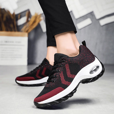 Air Cushion Heightening Shoes Women Breathable Dancing Shoes Outdoor Sports Shoes