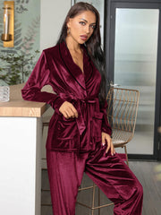 Women's Pajamas Fleece-lined Thickened Loungewear Suit