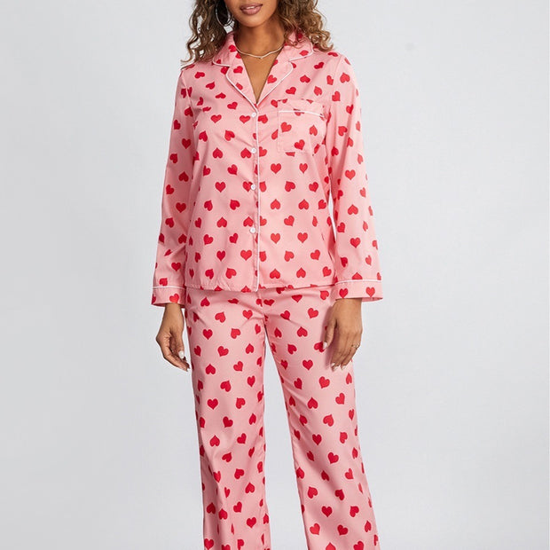 Cartoon Cute Thin Loungewear Suit