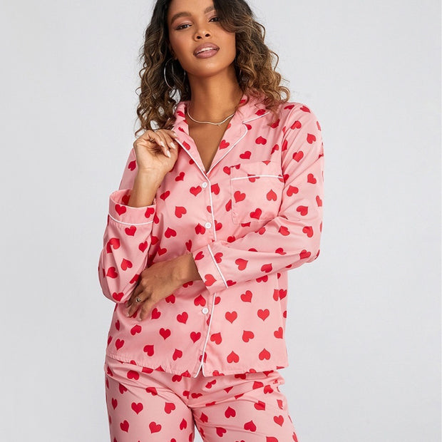 Cartoon Cute Thin Loungewear Suit