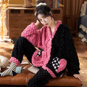 Thickened Winter Cute Cartoon Flannel Warm Loungewear