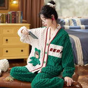 Thickened Winter Cute Cartoon Flannel Warm Loungewear