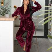 Women's Pajamas Fleece-lined Thickened Loungewear Suit